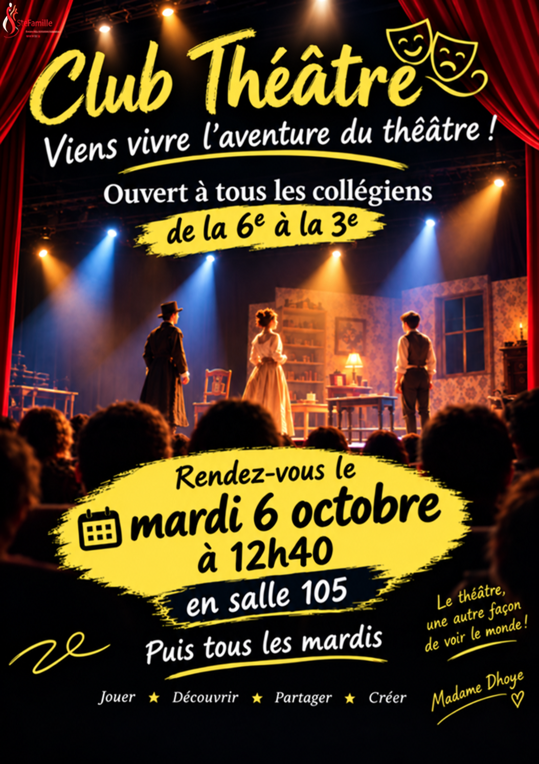 Affiche club theatre college 2026