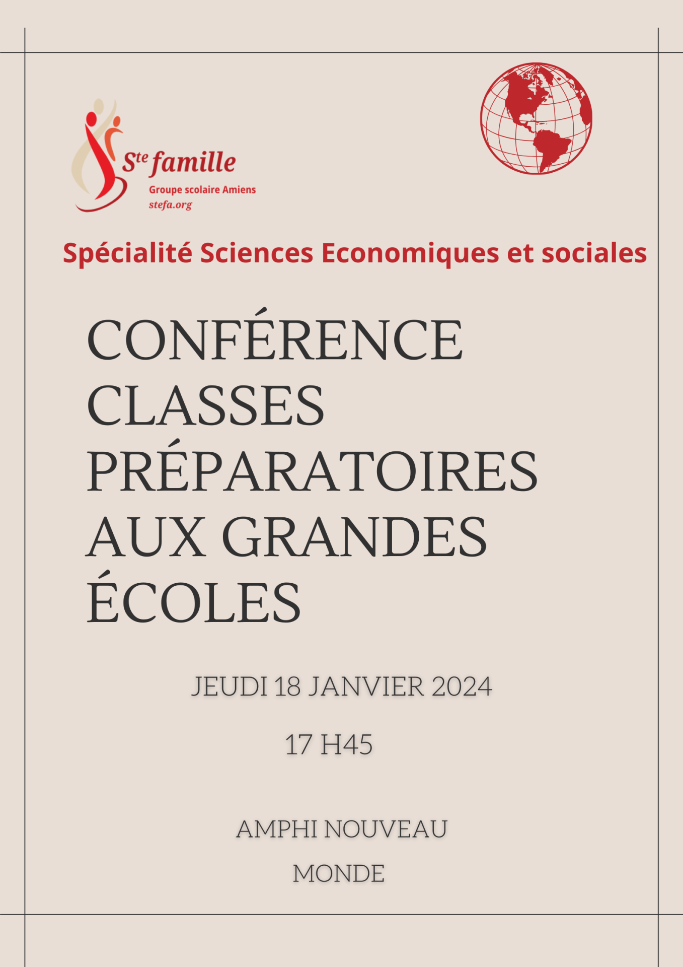 Marron borde superminimalisme education et science evenement affiche 4 1