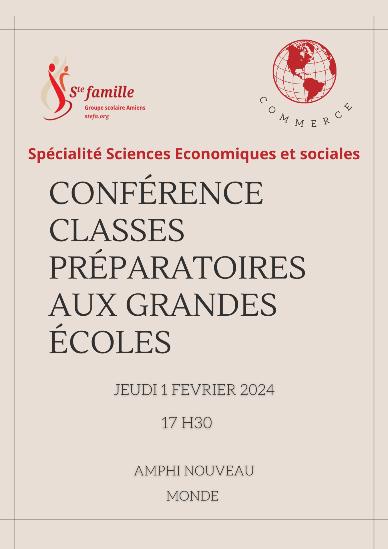 Marron borde superminimalisme education et science evenement affiche 8 