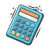 Vecteezy a vibrant blue cartoon calculator for math and finance 57133211