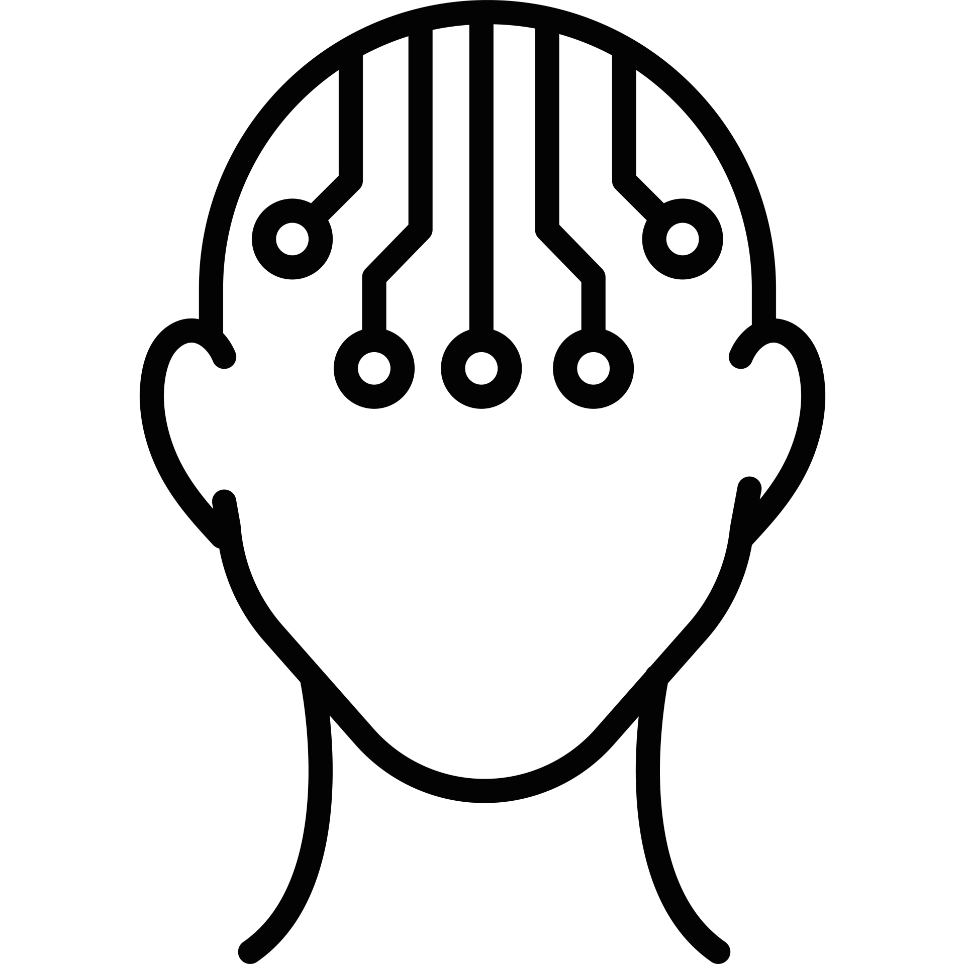 Vecteezy head with a circuit board icon illustration isolated 56002728